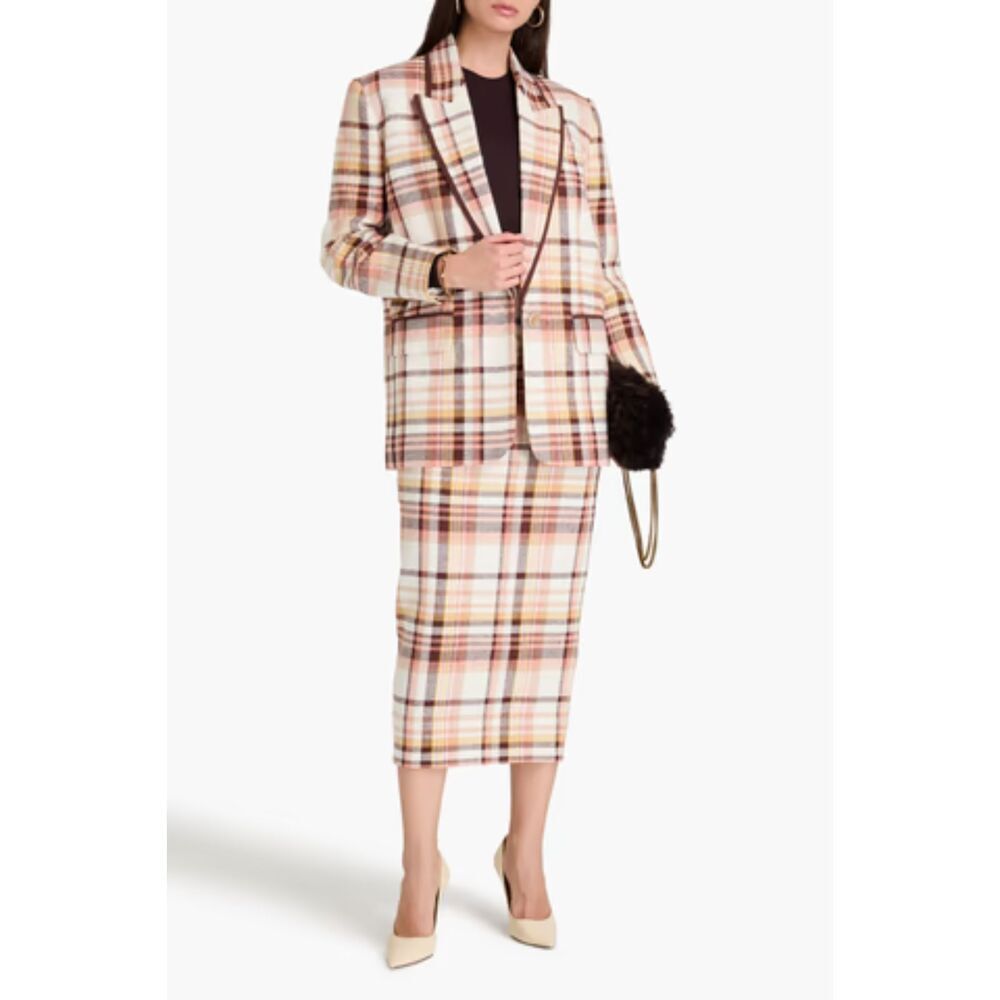 NWTs Zimmermann Plaid Tailored Blazer Jacket